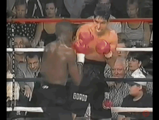 Floyd Mayweather DROPPED Jesus Chavez end R4 .gif