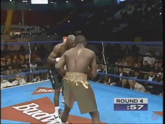 Floyd Mayweather GOOD DEF vs Reggie Sanders R4 .gif